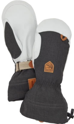 Hestra Army Leather Patrol Gauntlet Muffole, Grigio
