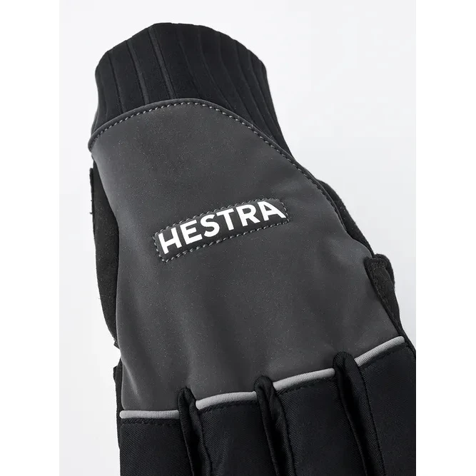 Hestra Bike Reflective Long - 5 Finger Guanti Ciclismo - Grigio Scuro 4 Hestra Bike Reflective Long - 5 Finger Guanti Ciclismo - Grigio Scuro - immagine 2