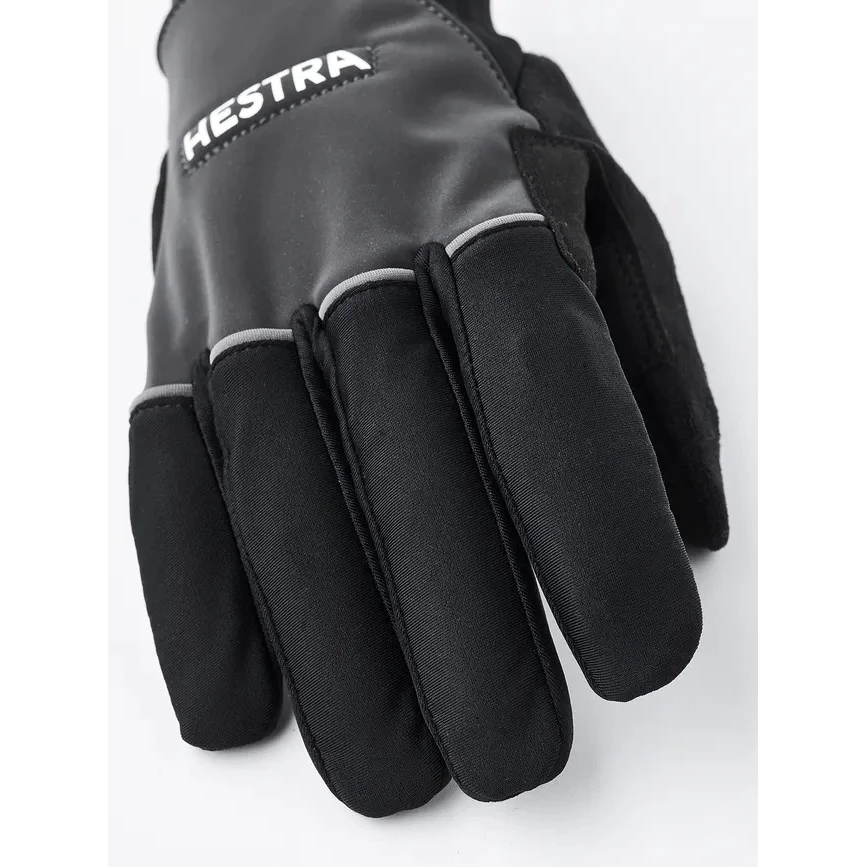 Hestra Bike Reflective Long - 5 Finger Guanti Ciclismo - Grigio Scuro 7 Hestra Bike Reflective Long - 5 Finger Guanti Ciclismo - Grigio Scuro - immagine 5