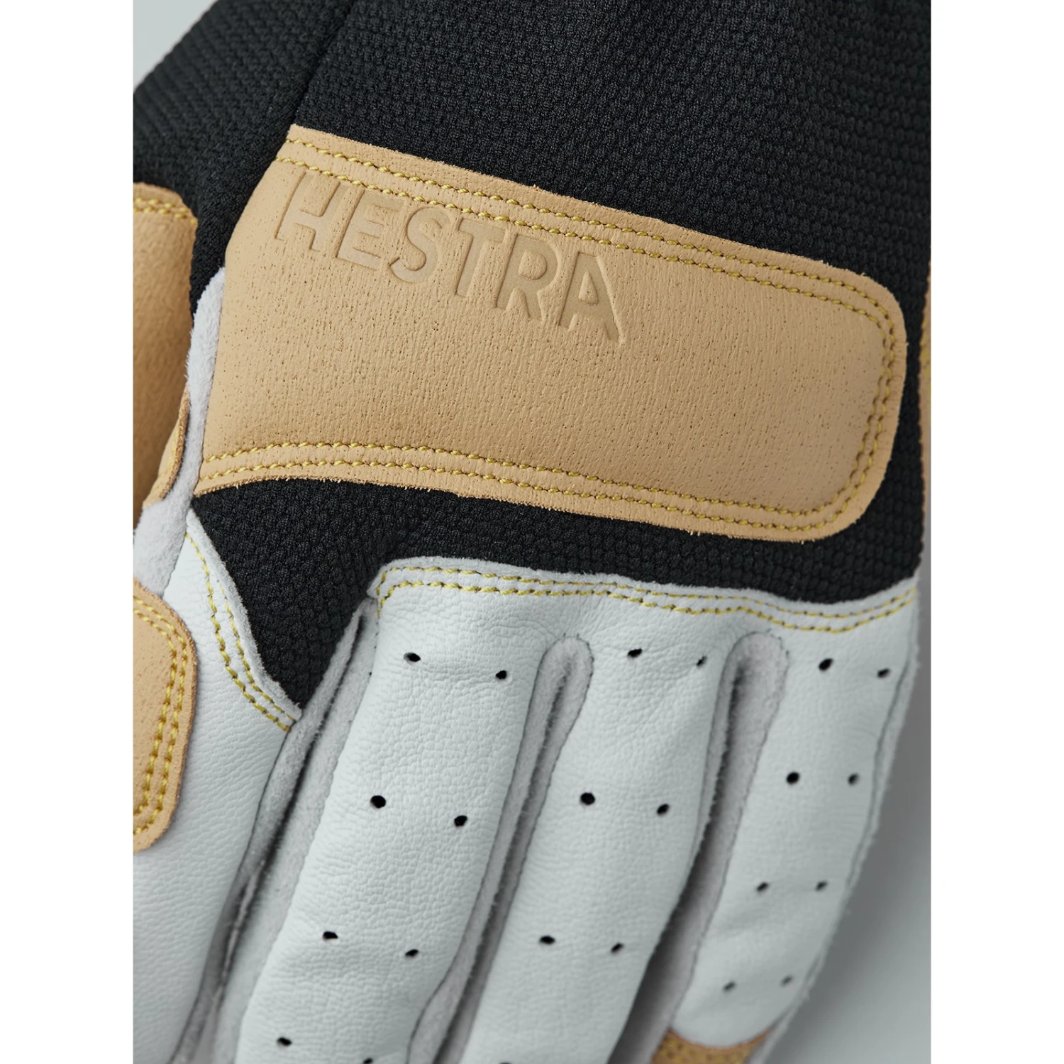 Hestra Guanti Climbers Long - 5 Finger - Offwhite / Black 5 Hestra Guanti Climbers Long - 5 Finger - Offwhite / Black - immagine 3