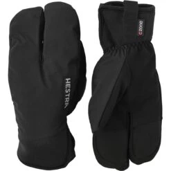 Hestra Guanti Da Ciclismo A 3 Dita - CZone Mistral Split Mitt - Nero