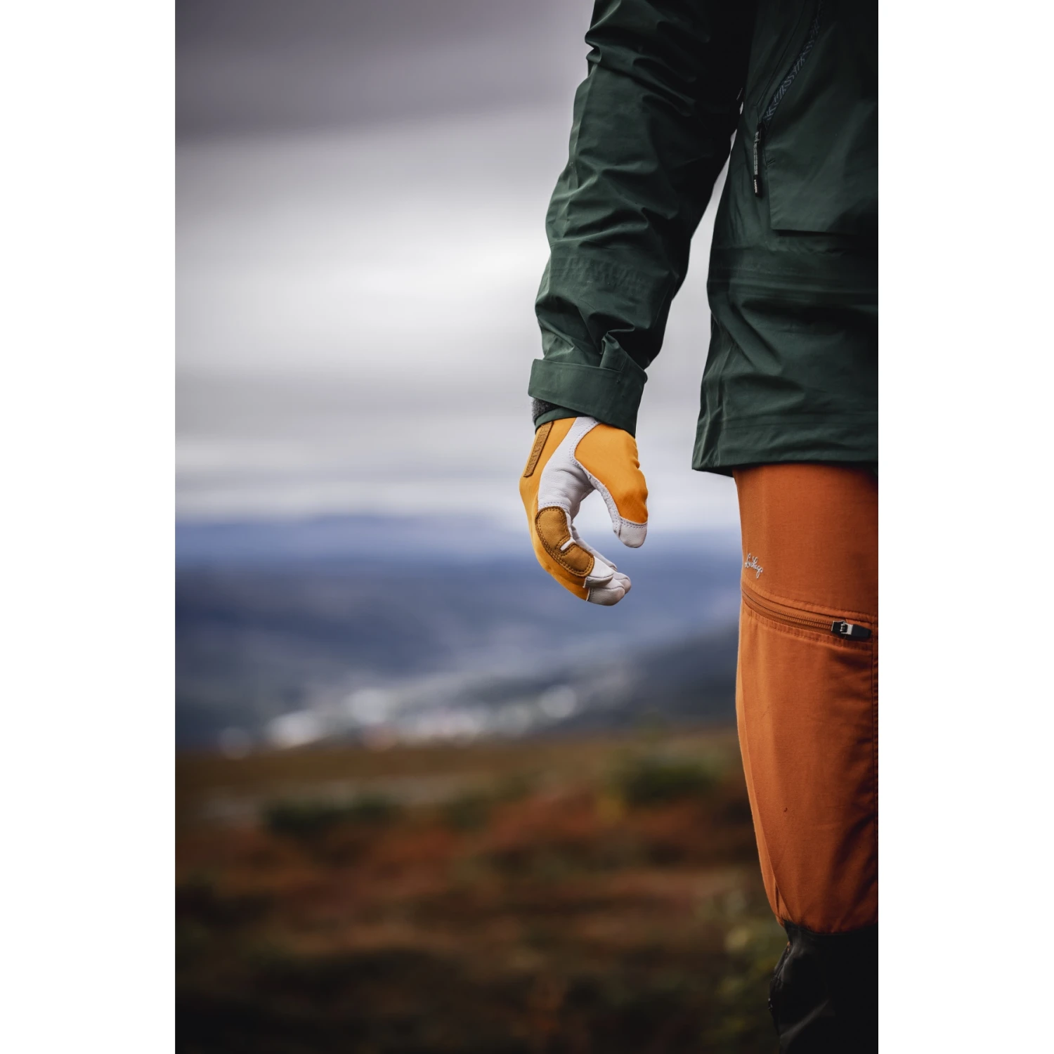 Hestra Guanti Outdoor A 5 Dita - Ergo Grip Active Wool Terry - Orange/offwhite 9 Hestra Guanti Outdoor A 5 Dita - Ergo Grip Active Wool Terry - Orange/offwhite - immagine 7