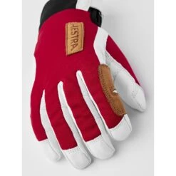 Hestra Guanti Outdoor A 5 Dita - Ergo Grip Active Wool Terry - Red/offwhite -Negozio Hestra hestra ergo grip active wool terry 5 finger outdoor gloves red offwhite 3 1324632