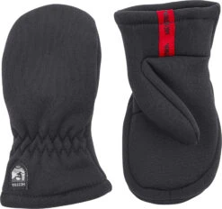 Hestra Fleece Guanti Con Fodera Bambino, Nero