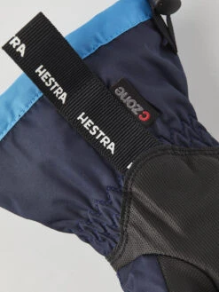 Hestra Gauntlet CZone Muffole Bambino, Blu/grigio -Negozio Hestra hestra gauntlet czone mittens kids dark navy turquise 2