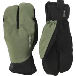 Hestra Guanti Da Ciclismo A 3 Dita - CZone Mistral Split Mitt - Olive