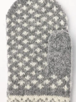 Hestra Nordic Wool Muffole Bambino, Grigio 9 Hestra Nordic Wool Muffole Bambino, Grigio -Negozio Hestra hestra nordic wool mittens kids grey offwhite 4