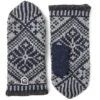 Hestra Nordic Wool Mittens - Navy/grey
