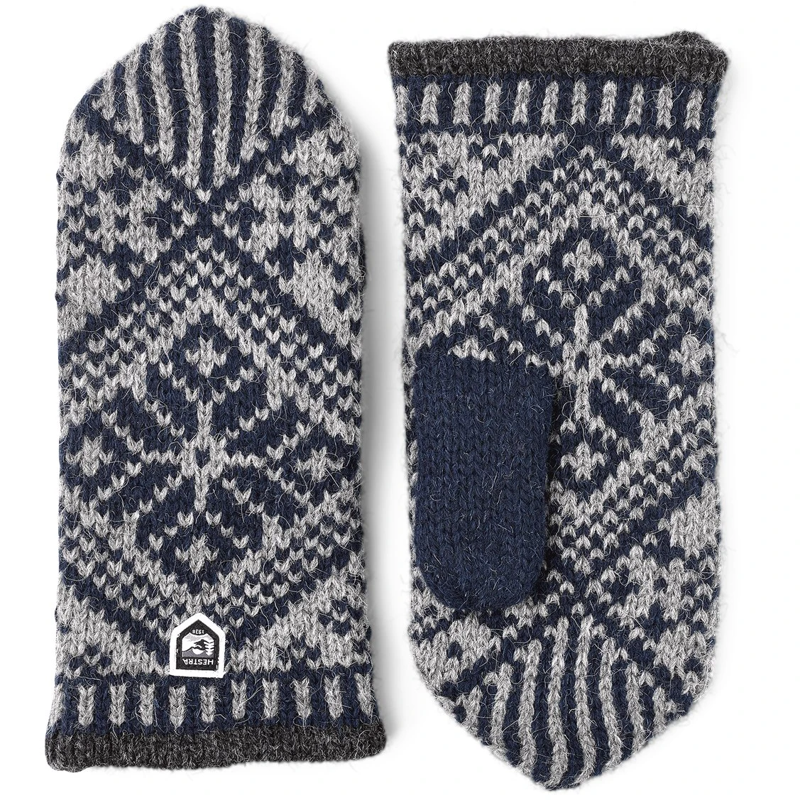 Hestra Nordic Wool Mittens - Navy/grey 3 Hestra Nordic Wool Mittens - Navy/grey