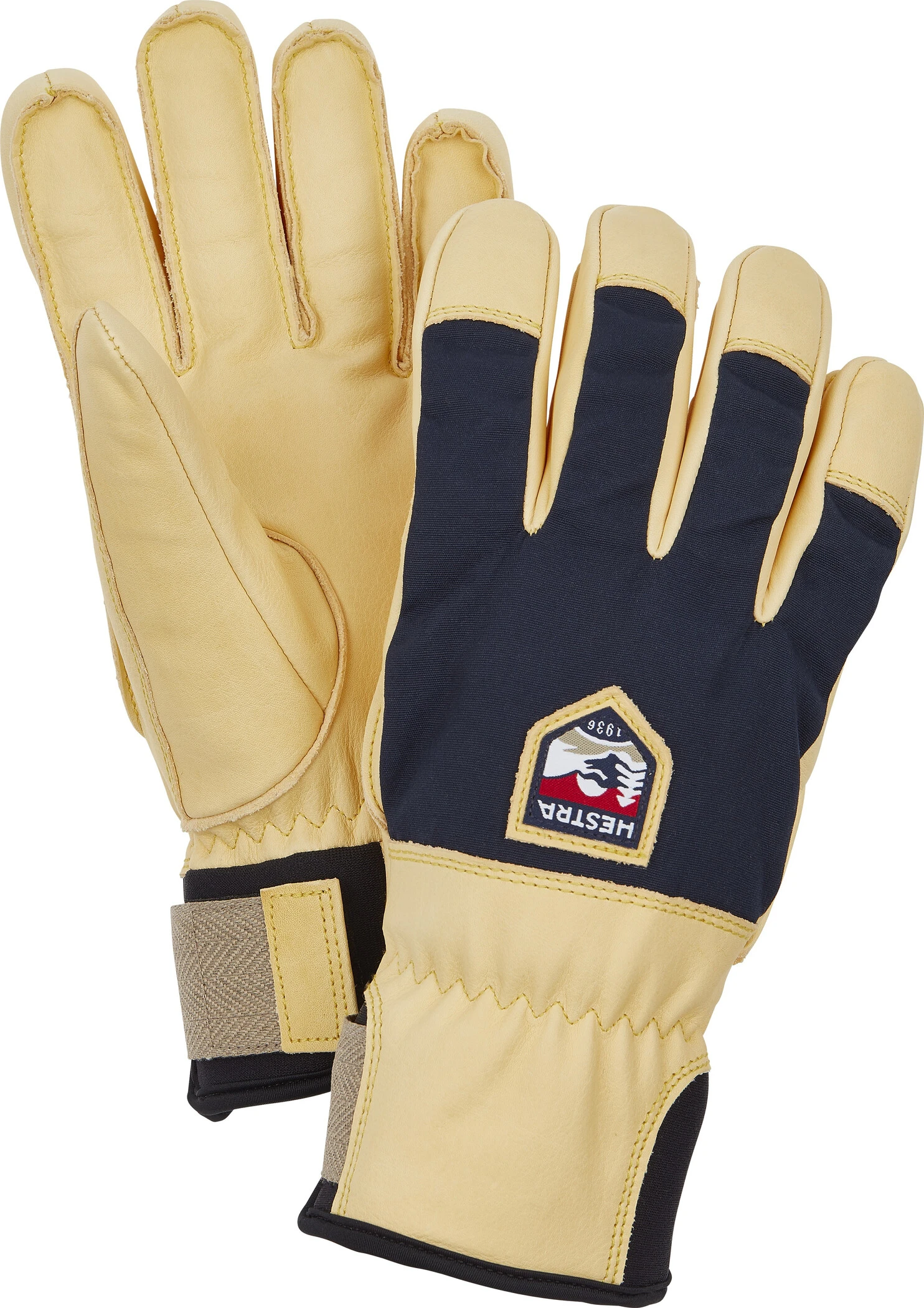 Hestra Sarek Ecocuir Guanti, Beige/blu 3 Hestra Sarek Ecocuir Guanti, Beige/blu