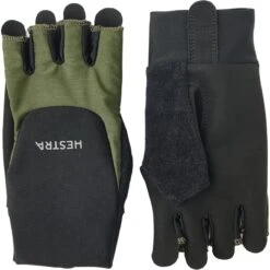 Hestra Guanti Ciclismo Sprint Short - 5 Finger - Oliva / Nero