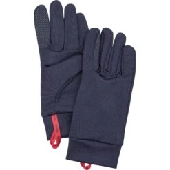 Hestra Touch Point Dry Wool - 5 Finger Sotto Guanti - Navy