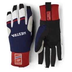 Hestra Guanti A 5 Dita - Windstopper Race Tracker - Navy/red